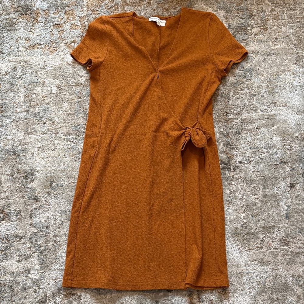 Texture & Thread Madewell Orange Wrap Dress